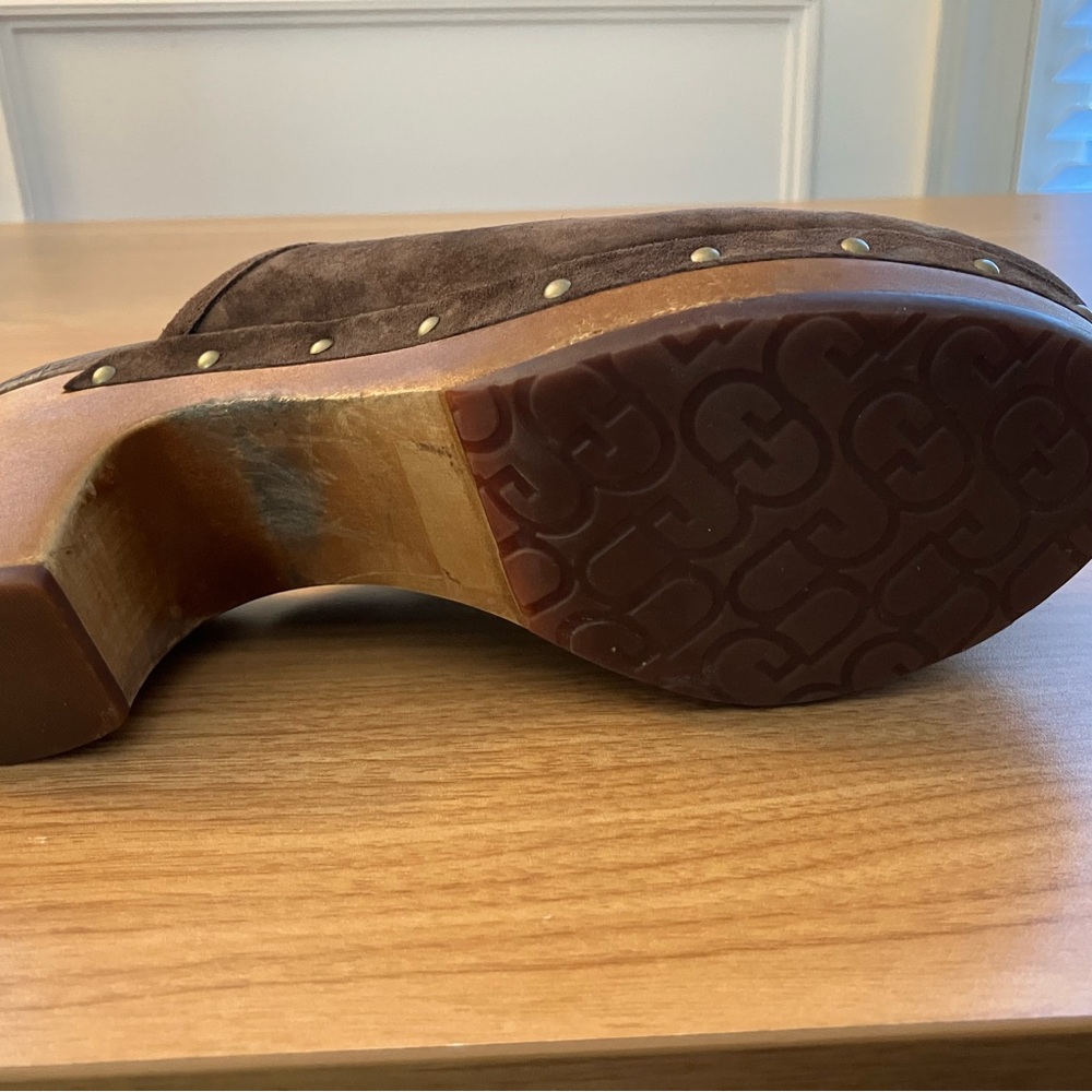 UGG Chocolate Suede Women's Clogs - Picture 6 of 11